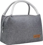 Lunch Bag Insulated Lunch Box for Office Work Picnic School Beach Travel,Grey