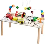 LeeQinersw Activity Table Car Toy 7 in 1 Busy Board for Kids Girls Boys 1+ Year Old