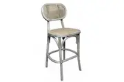 MF Grey Bahamas Rattan Back & Seat Counter Stool