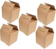 TEHAUX 5pcs Boxes Heavy Duty Cardboard Packing Boxes Small Square Shipping Boxes for Moving and Versatile Efficient Packing Supplies for Shipping and Storage