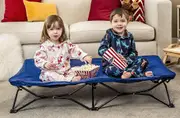 Portable Toddler Bed, Camping Folding Kids Cot for Travel Use (Includes Fitted Sheet and Travel Case)
