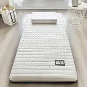 Futon Mattress,Guest Mattress for Floor,Japanese Foldable Memory Foam Mat,Queen/King Size Futon,Roll Up Floor Sleeping Mat,Sofa Bed,Portable Travel Camping(White,47.2"X80")