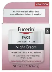 Eucerin Q10 Anti-Wrinkle Facial Night Cream + Coenzyme Q10 + Pro-Retinol 1.7 oz