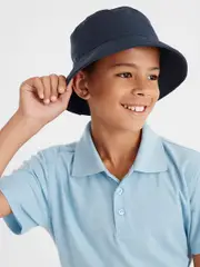 Kids School Bucket Hat - Navy Blue