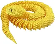 3D Printed Snake - 29.53 Inches Articular Mobility Snake - Snakes Fidget Toy - Realistic Collectible Animal Models - Realistic Pranks for Bed Table Bookshelf Dashboard Car Interior