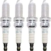 4/6PCS Dual Iridium Spark Plug 12290-RBJ-003 DILFR6F11G Compatible With Civic IX Jazz Fit Insight Mitsubishi Mirage 1.3L Car Candles Automotive Parts Ignition(6pieces)
