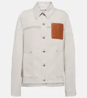 [Loewe] Loewe Anagram cotton and linen jacket UK 12 white