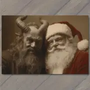 5x7" Krampus Evil Santa Christmas Weird Festive Scary Unusual Creepy XMAS