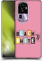 Head Case Designs Officially Licensed Juventus Football Club Plain Key Art Soft Gel Case Compatible with Oppo Reno10 Pro+