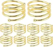 Metal Napkin Rings | Elegant Napkin Rings,10X Metal Delicate Tissue Holders for Hotel Banquets, Table Decor, Holiday Table Setting