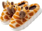 [HANDKEI] Women's slippers, cute animal slippers, cartoon slippers, home slippers, winter plush thick soled slippers