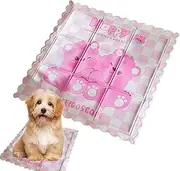 Dog Cooling Bed - Foldable Portable Ice Mat,34.5x34.5cm Reusable Gel Dog Pad, Cat Supplies for Outdoor Camping, Puppy Training