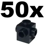 NEW LEGO - BRICKS - Modified - 1 x 1 - Studs on 4 Sides Black x 50 - 1x1