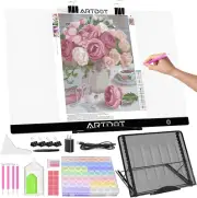 A2 LED Light Board for Diamond Painting Kits,Powered by USB and Adjustable Brigh