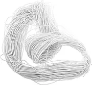 Elegant Elastic String Cord Retractable Tie Down for Shoelaces Stretchy Band for Bracelet Sturdy Elastic Rope 1.5 White Round 90 Yards