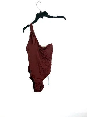 Seafolly Women’s Brown One Shoulder One Piece Swimsuit Size 10