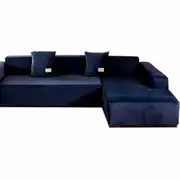 Velvet Sofa Covers Couch Cover Super Stretch Slipcover Protector - Navy
