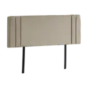 Linen Fabric Double Bed Deluxe Headboard Bedhead - Beige