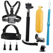 Universal Action Camera Accessories Bundle-Head Chest Strap Mount/Selfie