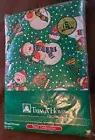 VTG Christmas Trim A Home Vinyl Tablecover Oblong Flannel Back Kmart NEW Snowman