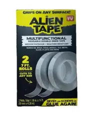 ALIEN TAPE 2-7 Ft.ROLLS Double -Sided Tape Indoor/Outdoor As Seen On TV