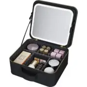 NEW Wellcare Cosmetic Make Up Bag Case with Mirror LED Lights Portable