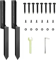 Vgvgaj Heavy Duty Fence Post Repair Stakes, 2X Thickened Metal Fence Stakes, Solid Ground Spike, Quick Fix Post Stabilizer for Repair Tilted, Broken Wood Post