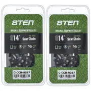 Chainsaw Chain 14 Inch .050 3/8 52DL for Echo CS-370 CS370 CS-310 CS-330T 2-Pack