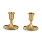 Candlestick Holders Taper Candle Holders, Candle Stick Candle 2 pcs Gold