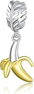 [Teleye] Bracelet Charm Bead Banana 925 Sterling Silver Charm Fits For Pandora Bracelet, European Charms Bracelet (SCC1592)