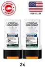 2 Loreal Mens Expert Magnesium Defense Sensitive Shower Gel Body Face Beard Hair