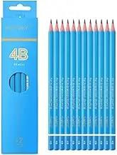 HAIHAOMUM Sketch Pencils for Drawing 4B, 12pcs Professional Art Drawing Pencils for Shading, Sketching & Doodling | Graphite Pencil for Artists & Beginners