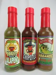 RARE! x3 hot sauce GLASS COLLECTIBLE BOTTLE New Old Stock Pecos Jakes Roadhouse