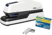 Rapid Optima Gripe 2102349 Electric Stapler Set with 1000 Staples, Capacity 20 Sheets, Ideal for Office and Home Office, White