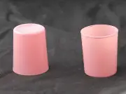 10 Blush Pink Glass Tealight Votive Cup Jar Candle Holder Table Room Party Decor