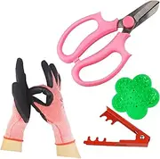 Garden Snips, Flower Scissors Rose Stripper Thorn Remover Tool Garden Gloves Set Garden Hand Tool Sets for Branches Stems Flowers Fruits Picking