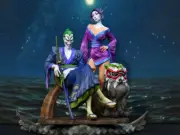 Clown & Geisha Statue 3D Print Unpainted/Unassembled