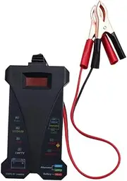 jojofuny Car Battery Tool Digital Voltmeter Battery Tester Load Tester Safe Reliable Easy to Read LCD Display