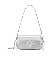 Marc Jacobs The Metallic Clover Chain-Linked Shoulder Bag One size Gray