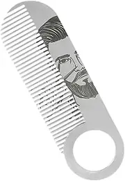 Beard Comb for Men - Fine Tooth Mustache Brush - Anti-Snag Portable Shaping Tool, Double-Purpose Hair Detailing Brush for Men Father Husband