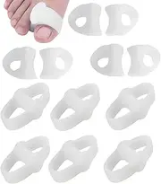 Toe Separators, 12 Pcs Silicone Toe Spacers, Bunion Corrector for Women for Therapeutic Relief Plantar Fasciitis and Bunion, Foot Corrector for Relief Hammer Toes, Claw Toes (2 Styles)