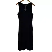 Cynthia Rowley NWT Black Knit Sleeveless Midi Dress Size Large