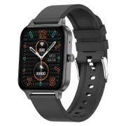 1.69 Inch Ips Touchscreen Ip68 Waterproof Smartwatch With Sleep Heart & Bt Call Black Smart Watches