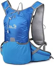 Hiking Necessities 12L Backpacking Backpack Water for Running& Camping Chest Strap Adjustable Reflective Design Lightweight Blue