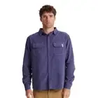 The Critical Slide Society Lazy Boy Cord Long Sleeve Shirt Mens in Violet -