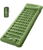 5” Extra Thick 2.2lbs Camping Sleeping Pad Self Inflatable Mat Army Olive Green