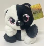 Gund P.Lushes Designer Fashion Stuffed Plush Lady Luna Black White Cat 7" NWT