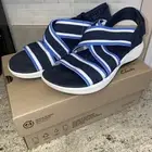 Clarks Cloudsteppers Mira Lily Womens Sandal Navy Combi US Size 7.5