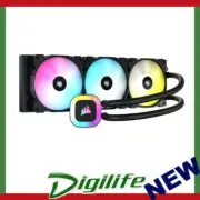 Corsair H150 RGB 360mm Radiator, 3x SP120 RGB Elite PWM fan, Variable Fans speed