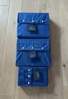 RALPH LAUREN QUEEN SHEETS SET ORGANIC PERCALE HARBOR BLUE ￼FLAT AND FITTED